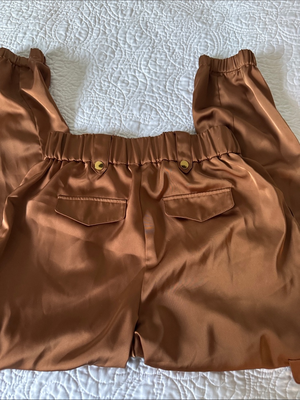 Cargo Jogger Pants in Rich Golden Brown - Picture 7 of 8